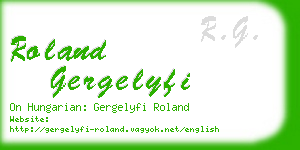 roland gergelyfi business card